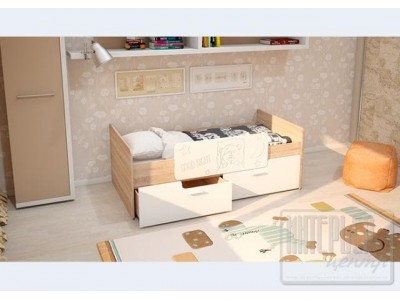 Детская кровать Умка белый глянец