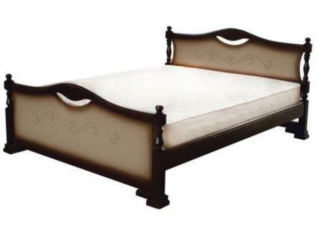 Кровать 1690х2140 ЛЮДМИЛА-16 тонированная темный орех