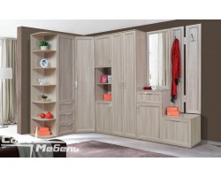 Прихожая Корвет Люкс ясень шимо светлый компоновка 3