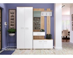 Прихожая Италия композиция №17 Дуб Сонома-Белый глянец