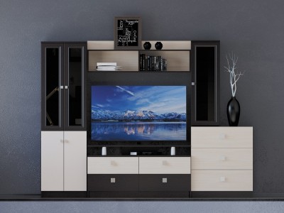 Гостиная Милайн ТВ-22 комплектация А