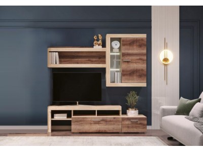 Гостиная Соната компоновка №12 Дуб Сонома - Дуб Сакраменто