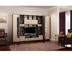 Гостиная Сабина композиция 4 Венге-Дуб Белфорт