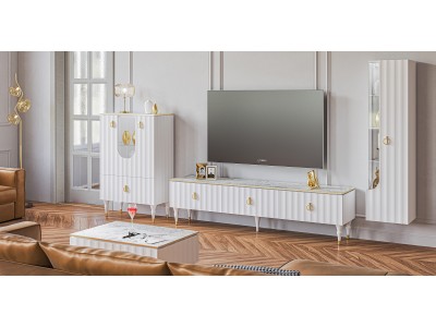 Гостиная Лоренсо белый компоновка 1