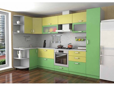 Кухня МДФ зеленое яблоко