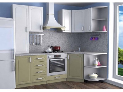 Кухня Белый/Олива