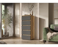 Комод Хелен КМ 03 502 5 ящиков (графит)