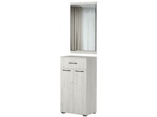 Италия Дуб Крафт белый Тумба ТК-600 + Зеркало Италия З-600