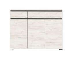 Комод 3С3Я Гретта Дуб Крафт белый – Антрацит