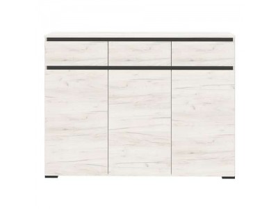 Комод 3С3Я Гретта Дуб Крафт белый – Антрацит