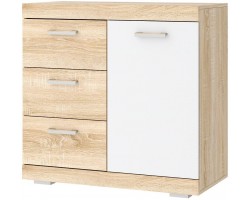 Комод Соната КС-900 1Д Сонома-Белый глянец