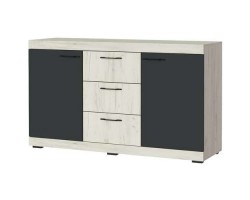 Комод Соната КС-1500 Дуб Крафт белый/Антрацит