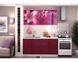 Кухня с фотопечатью Лилии 1,6 м