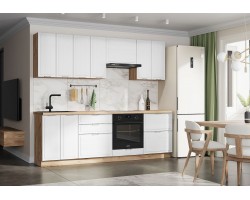 Кухня модульная Орлеан 240 см Кантри Белый