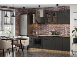 Кухня модульная Пасадена компоновка №3 (угольный камень)