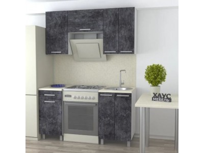 Кухня №2 ЛДСП 150 см бетон спаркс темный