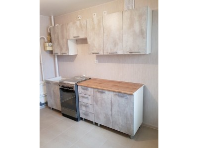 Кухня модульная Макс ЛДСП 2.3 метра бетон светлый компоновка 4