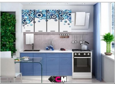 Кухня с фотопечатью Круги 1,6 м