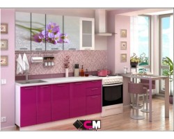 Кухня с фотопечатью Цветок 1,8 м