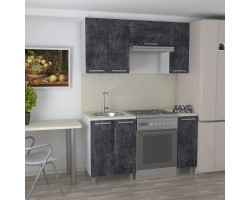 Кухня ЛДСП 150 см бетон спаркс темный