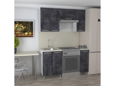 Кухня ЛДСП 150 см бетон спаркс темный