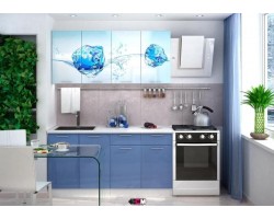 Кухня с фотопечатью Лёд 1,6 м