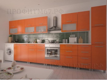 Кухня МДФ Оранжевый металлик