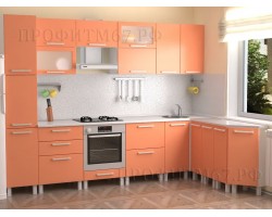 Кухня МДФ Абрикосовый металлик