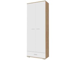 Шкаф Италия ШК1Я-800 Сонома/Белый глянец