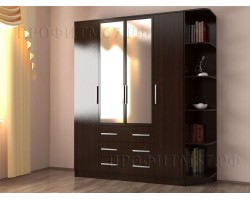 Шкаф четырёхстворчатый №1 с угловым скосом