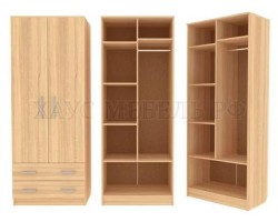 Шкаф двухстворчатый №1/3 (полки + штанга) Профит М