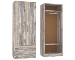 Шкаф двухстворчатый №1 бетон пайн Профит М