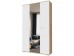 Шкаф с зеркалом Италия ШК-1300 Сонома/Белый глянец