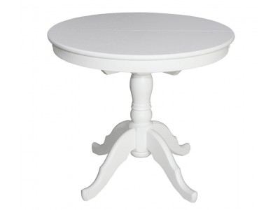 Стол Круглый D1000 (Белый/массив березы, МДФ, ШПОН)