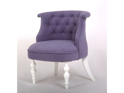 Кресло Бархат (эмаль белая / RS 13 лавандовый)