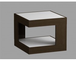 Стол журнальный 746 LS (Венге/Белое стекло)
