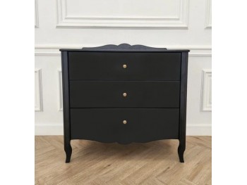 Комод "Версаль" 3 ящика (черный матовый)