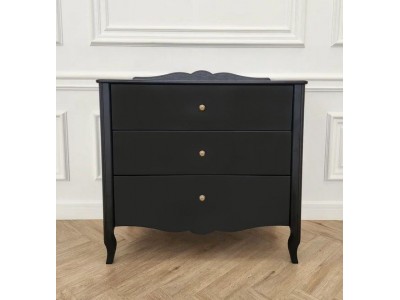 Комод "Версаль" 3 ящика (черный матовый)