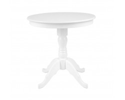 Стол Дуэт 80, не раскладной, круглый (белая эмаль)