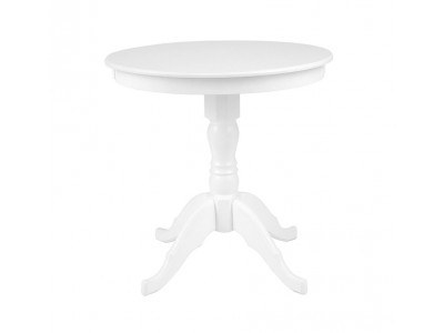 Стол Дуэт 80, не раскладной, круглый (белая эмаль)