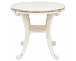 Стол журнальный "Глория М" (молочный дуб) Вис