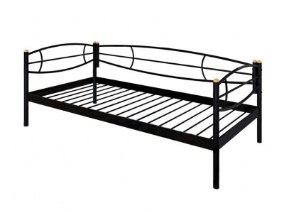 Кушетка Аура (90х200/металлическое основание) Черный