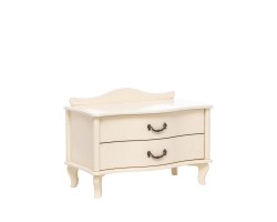 Прикроватная тумбочка Джульетта широкая 2 ящика (Дуб шампань) Ls