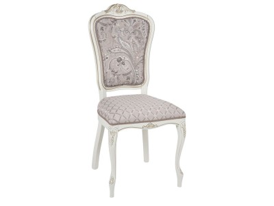 Стул Виконт (тон 308 слоновая кость + патина золото/ ткань Афитап розовый/компаньон)