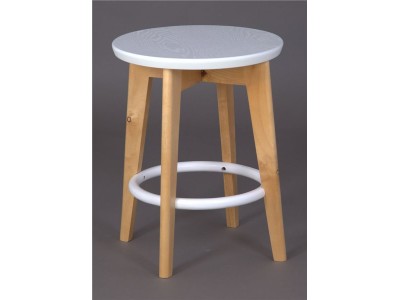 Табурет Рэй 450 (Белая Эмаль/Светлый тон)