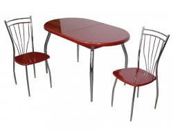 Стол БАКАР Страйп (красный)