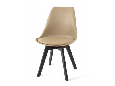 Стул 635-ВК (BEIGE 06/ноги черные деревянные)
