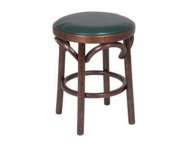 Табурет Венский мягкий (темный тон, экокожа Зеленая)