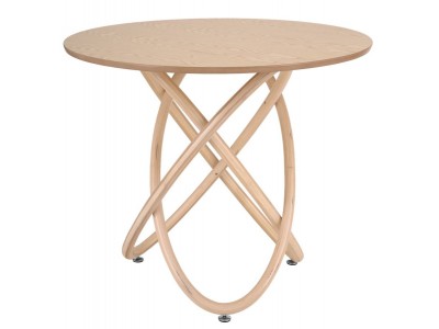 Стол не раскладной Линц 90 Red Black (Беленый дуб)