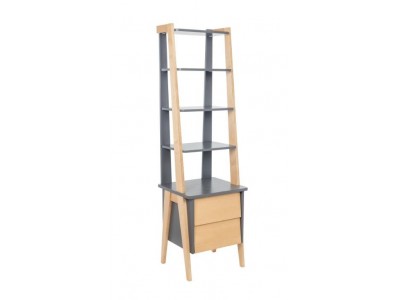 Этажерка "Сканди" с тумбой 2 ящ. (Натуральное дерево/серый ясень) Этажерка "Сканди" с тумбой 2 ящ. (Натуральное дерево/серый ясень)